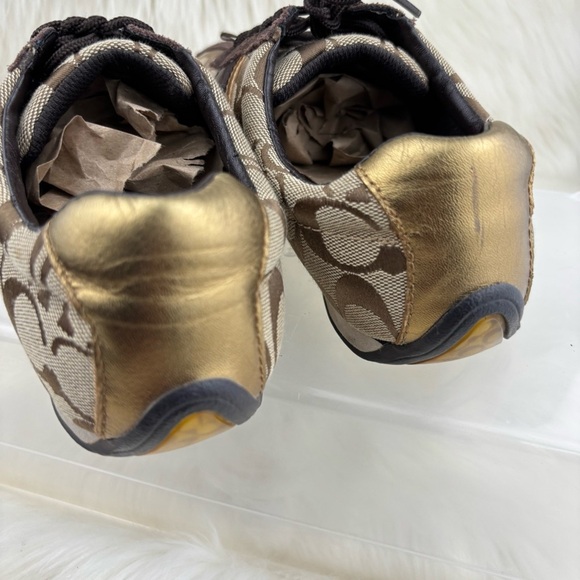 Coach Jayme Sneakers Brown Logo Size 8 Woman - Picture 3 of 9